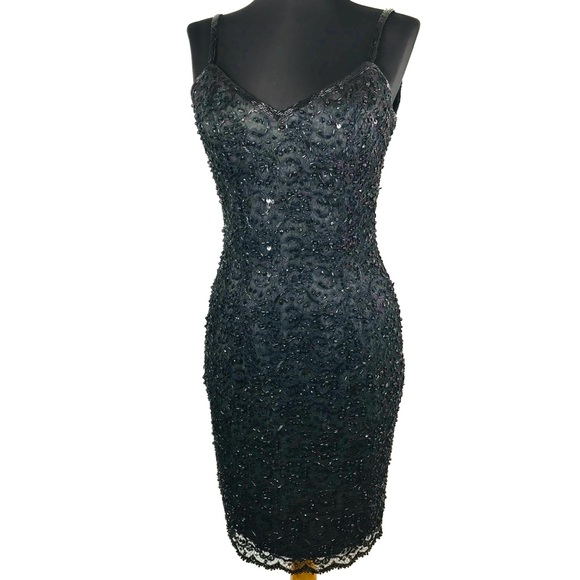 vintage beaded cocktail dress